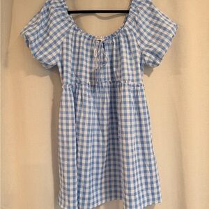 Petal & Pup Blue Gingham Mini Dress